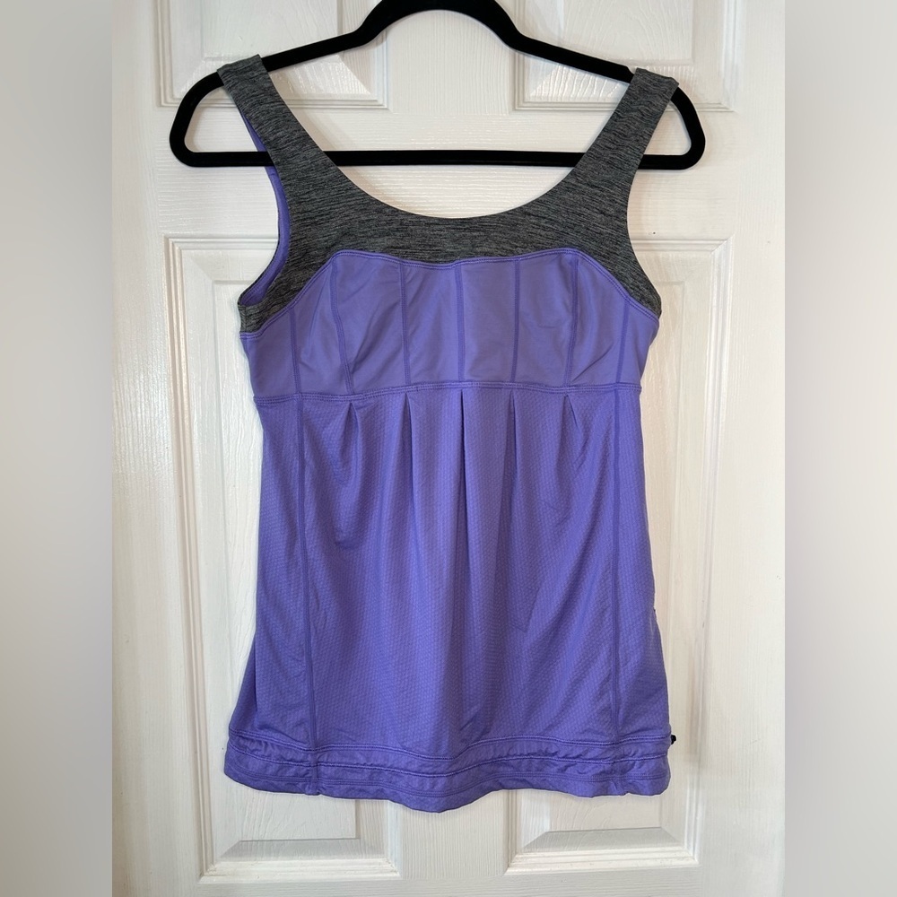 Lululemon‎ Elevate Adjustable Purple Tank Top with Cinched Waist Activewear Sz 6